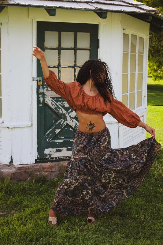 “PETUNIA” Tiered Maxi Skirt