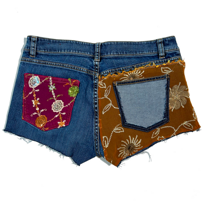 “CARNELIAN” Embellished Mini Shorts