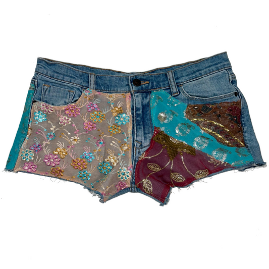 “ROSE QUARTZ” Embellished Mini Shorts