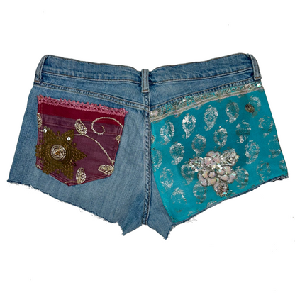 “ROSE QUARTZ” Embellished Mini Shorts