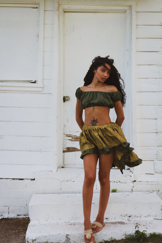 “Chameleon” Tiered Maxi Skirt