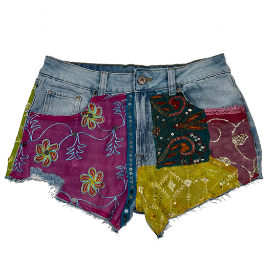 “JADE” Embellished Mini Shorts