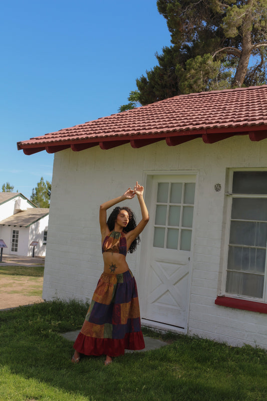 “MAGELLANICA” Tiered Maxi Skirt