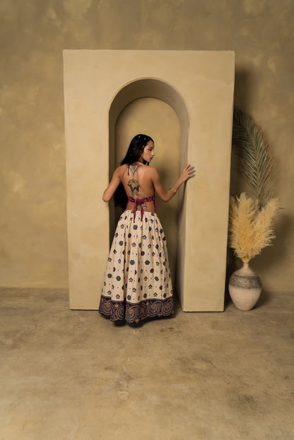 Bohemian Floral Maxi Skirt