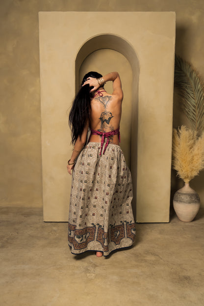 Bohemian Paisley Maxi Skirt